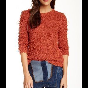 FREE PEOPLE September Song Pullover Burnt Orange Sweater